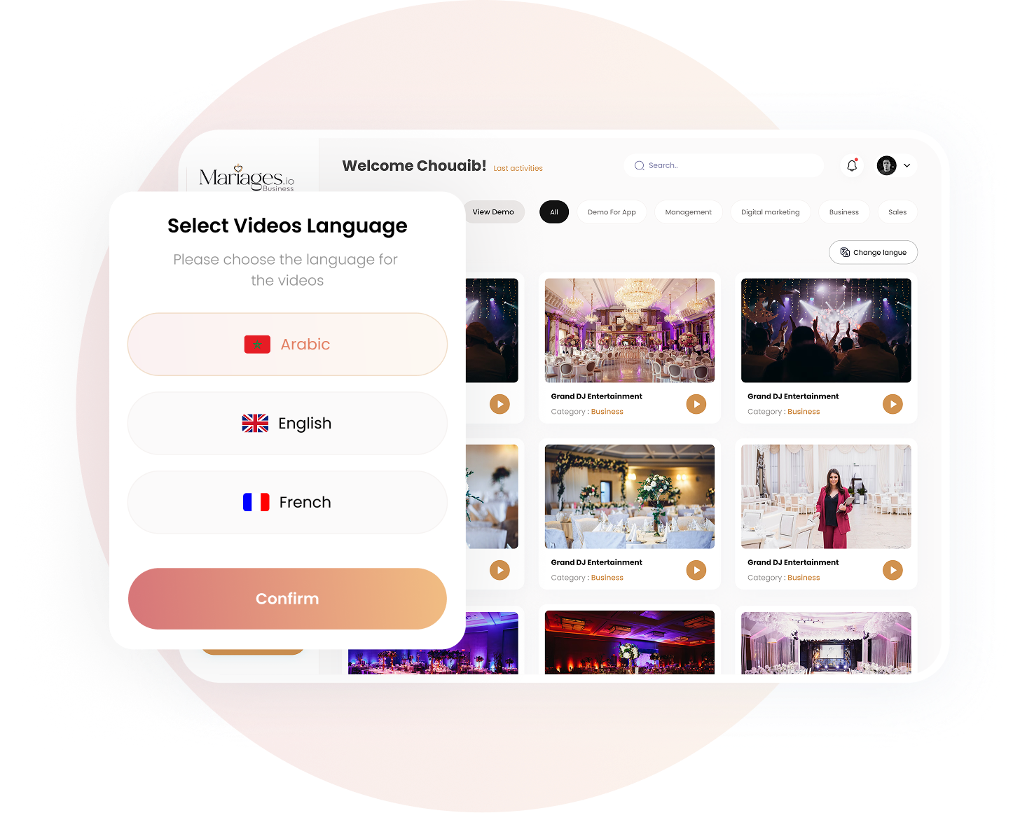 Choisir la langue des vidéos